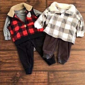 EUC 9 Month Fleece Outfit Bundle